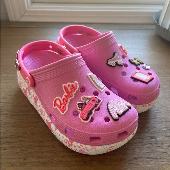 Crocs X Barbie Girl’s Platform Crocs - Picture 1 of 7